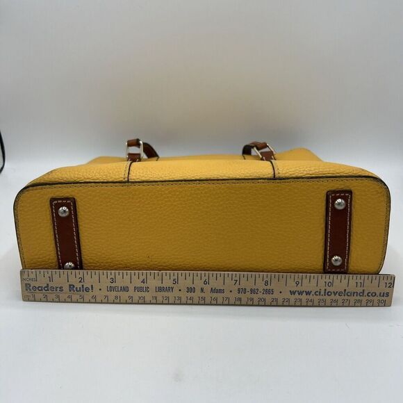 Dooney & Bourke Pebble Grain Small Lexington Tote - Mustard - Authentic - Picture 7 of 15